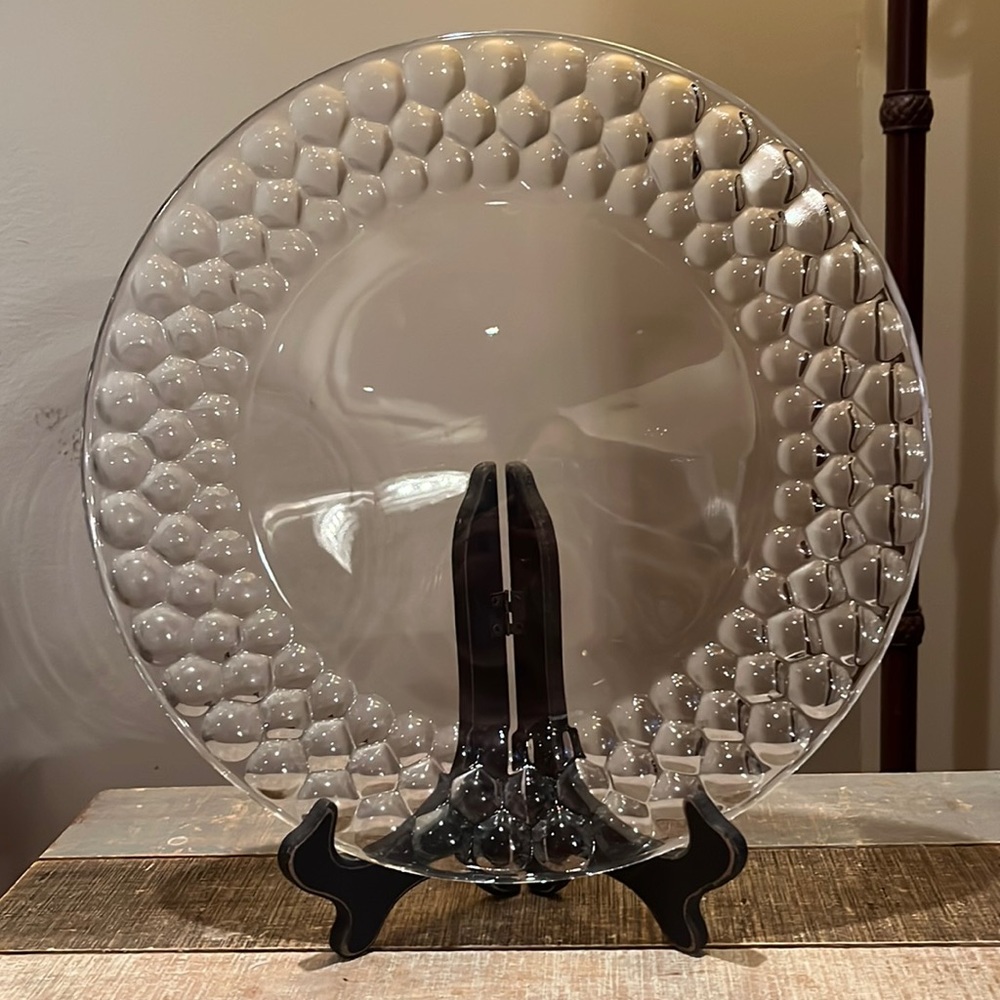 Tiffany & Co Serving Glass Dish 12 inch round